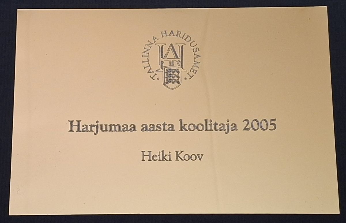 Heiki Koov, Harjumaa aasta koolitaja 2005