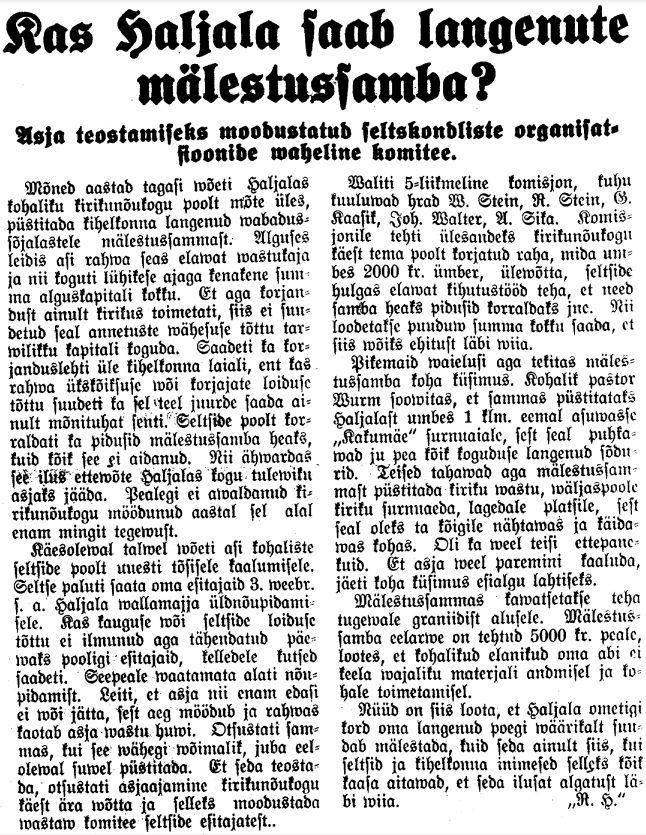 "Virumaa Teataja" 7.02.1929