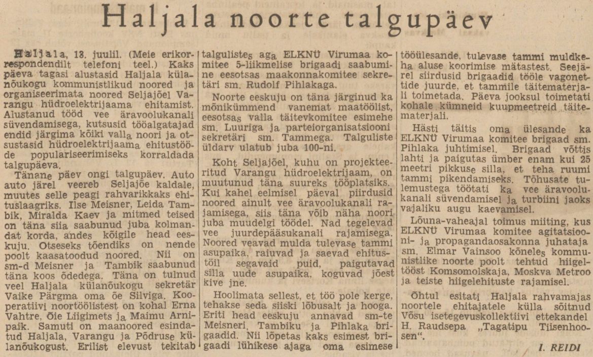 „Noorte Hääl“ 15.07.1947