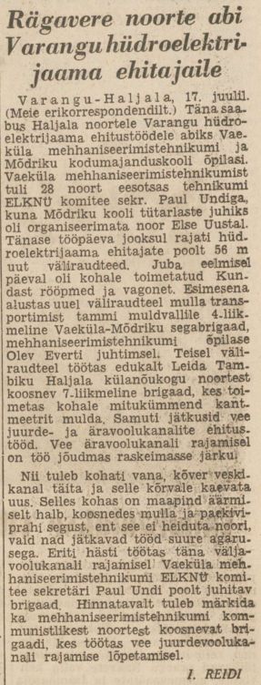 „Noorte Hääl“  18.07.1947