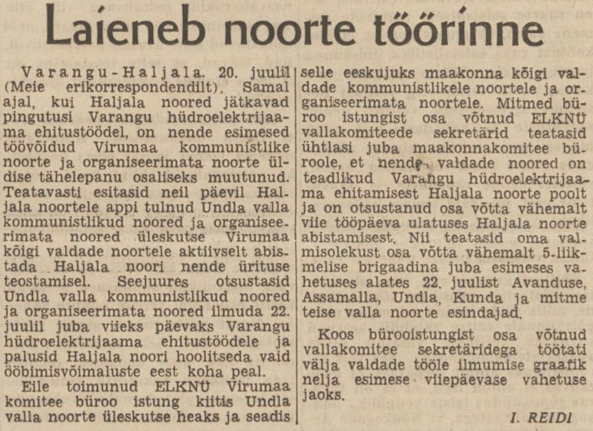 „Noorte Hääl“  21.07.1947
