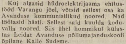 „Noorte Hääl“  24.09.1947