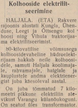 „Oktoobri Tee“ 30.01.1952