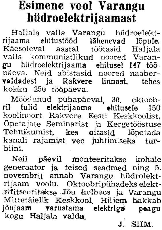 „Viru Sõna“ 1.11.1949