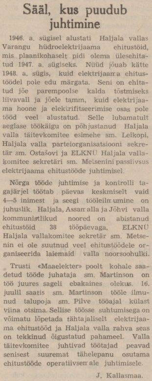 „Viru Sõna“ 23.07.1948