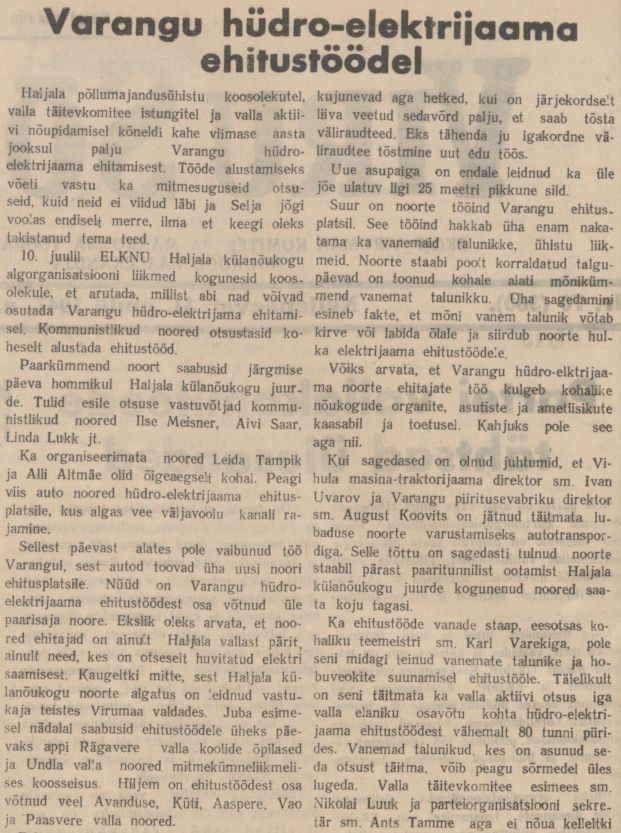 „Viru Sõna“ 31.07.1947