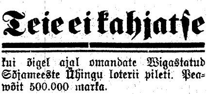 Virulane, 28.02.1925