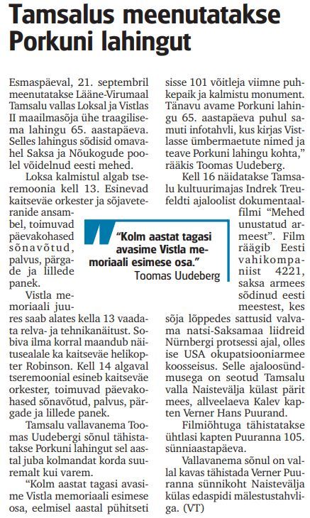 "Virumaa teataja" 19.09.2009