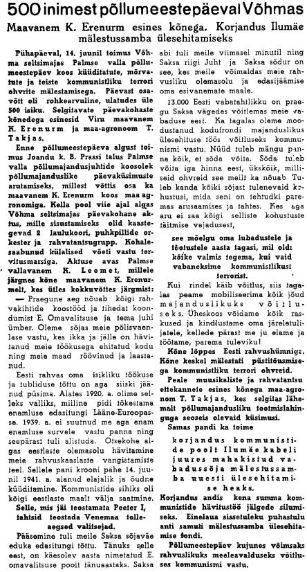 "Virumaa Teataja" 16.06.1942