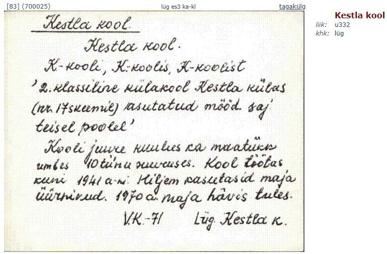 Jaart kohanimekataloogist, https://arhiiv.eki.ee/kohanimed/index.php?khk=lyg&amp;d_info=ka-kl&amp;om=es3&amp;st=700021&amp;a=81